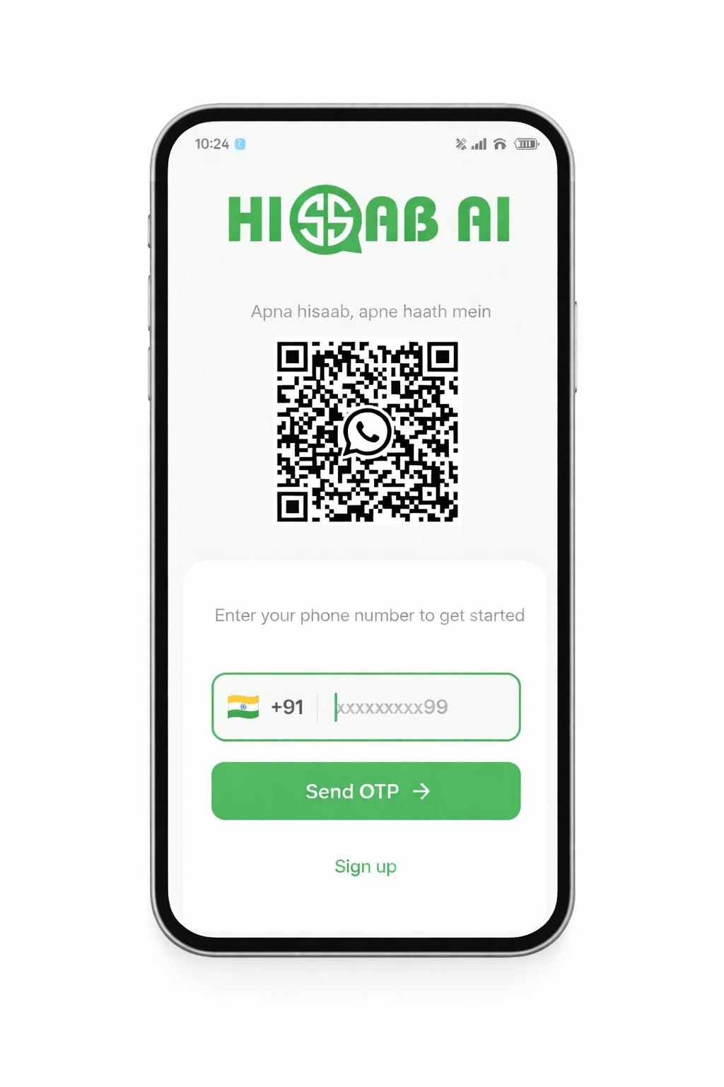 Hissab AI mobile app